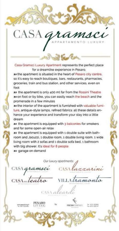 Casa Gramsci Luxury Apartment Pesaro Buitenkant foto